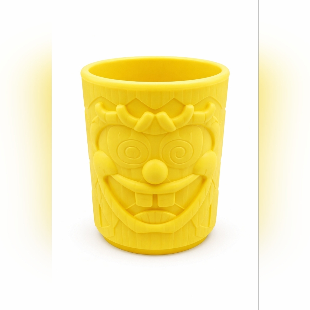 Burger‎ King SpongeBob SquarePants Collector Cup Yellow Tiki Style Plastic Cup